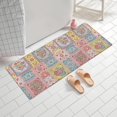 thumbnail image 2 of Pioneer Flower Floral Print Pattern Bathroom Rugs Mat, Non Slip Microfiber Bathroom Rug with Rubber Backing, Soft Mats for Bathroom Floor Tub Shower, 24"x60", 2 of 5