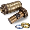 thumbnail image 3 of Da Vinci Code Cryptex Mini Bronze Lock Puzzle Valentines Day Gifts for him her Men Women dad Boys Metal Anniversary Cool Romantic Birthday for Her Gifts Box, 3 of 5