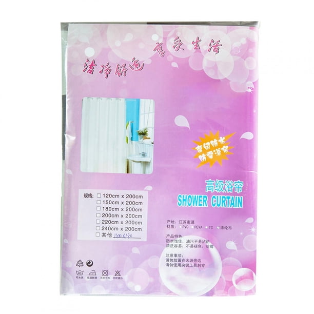 Durable Waterproof MildewProof Lightproof Bathroom Curtain with Hooks Mildew Resistant Bathroom Curtain with Rustproof Metal Grommets Shower Curtain Water Soap and Mildew Resistant(220180cm) Unbranded JY17252-04