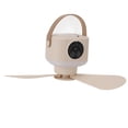 thumbnail image 1 of USB Ceiling Fan, 4 Speed Remote Control Camping Ceiling Fan Rechargeable Portable Quiet with Light for Canopy for Bed White,Beige, 1 of 7