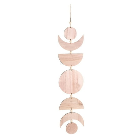 

Wiueurtly Ornament Set Wooden Moon Phase Garland Sun And Moon Pendant Home Decoration Large Christmas Decorations And Beaded Garland Stained Glass Ocean Window Hangings