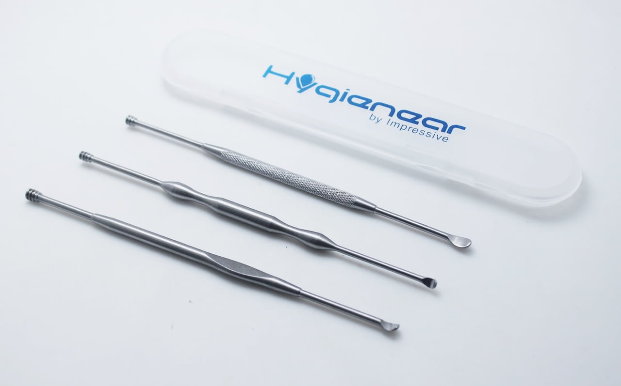 HYGIENEAR 3-Piece Set - Ear Wax Pick Remover Curettes
