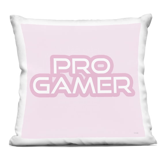 Stupell Industries Pastel Pink Pro Gamer Design by Yass Naffas Designs Throw Pillow