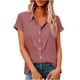 thumbnail image 1 of Camisas de Manga Larga para las Mujeres Suelto Ajuste Solapa Botón de Manga Corta Blusa de Túnica, Suaves Camisas de Manga Larga para las Mujeres Bajo Scrubs Desgaste de Verano Casual, 1 of 7