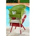 thumbnail image 4 of BrylaneHome Outdoor Weather Resistant Roma Hand-Woven Resin Wicker Stacking Chair + Free Seat & Back Cushions for Home, Backyard, Deck, Patio (250 Lb Capacity), 4 of 5