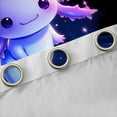 thumbnail image 4 of Castle Fairy Boys Girls Kawaii Axolotl Black Out Curtains,Cartoon Animal Salamander Curtains Pack of 2 (42x63 Each),Abstract Gradient Ombre Bedroom Curtains,Microfiber Bedroom Decor, 4 of 6