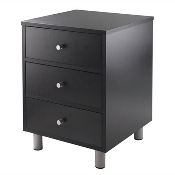 Winsome Wood Daniel Nightstand, Black Finish