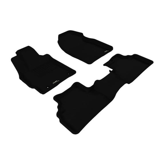 3D MAXpider Custom Fit Kagu Floor Mat (Black) Compatible with Mazda CX-7 2007-2012 - Full Set