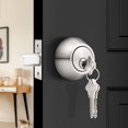 thumbnail image 3 of Probrico(2 Pack) Keyed Alike Single Cylinder Deadbolts Brushed Nickel (Combo Packs), Keyway Keys Handleset, 3 Keys Anti-Theft Interior& Ext, 3 of 7
