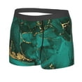 thumbnail image 5 of Goofa Green Gold Glitter Printed Men's Boxer Briefs Underwear, Moisture-Wicking Underwear, Trunk,Soft and Breathable Cotton Underwear-Large, 5 of 9