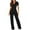 Black, variant on Utoimkio Women's Short Sleeve Jumpsuits Overalls Casual Romper