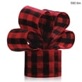 thumbnail image 4 of Lino de Navidad Accesorio de cinta con cable Tela de arpillera a cuadros Atmósfera de Navidad Decoración a cuadros Artesanía navideña Envoltura Negro Rojo 15 m sidaley HA009056-02, 4 of 6