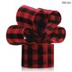 thumbnail image 5 of Accesorio de cinta con cable de lino navideño, tela de arpillera a cuadros, ambiente navideño, decoración a cuadros, envoltura artesanal para Kits de decoración para fiestas negro rojo 15m Bearachild HA009056-02, 5 of 6