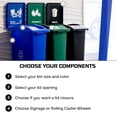 thumbnail image 2 of Sturdy Essentials Waste Wise 69 Gallon Recycled HDPE Waste and Recycling Center for Commercial Spaces for Organics, Recycling, Waste with Lids with Signs, 2 of 7