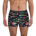 thumbnail image 1 of Balery Hand Drawn Colorful Fishes Calzoncillos bóxer para hombre, ropa interior de algodón suave y transpirable con cinturilla de nailon-XX-Large, 1 of 5