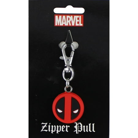 DEADPOOL Logo, Official Licensed DC Marvel Extreme Comics Retro Original Artwork, 1.7" X 4" - Rubber Zipper Pull Action Figure