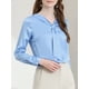 thumbnail image 5 of Camisa de oficina elegante de manga larga con cuello atado para mujer INSPIRE CHIC, XS, azul claro, 5 of 8