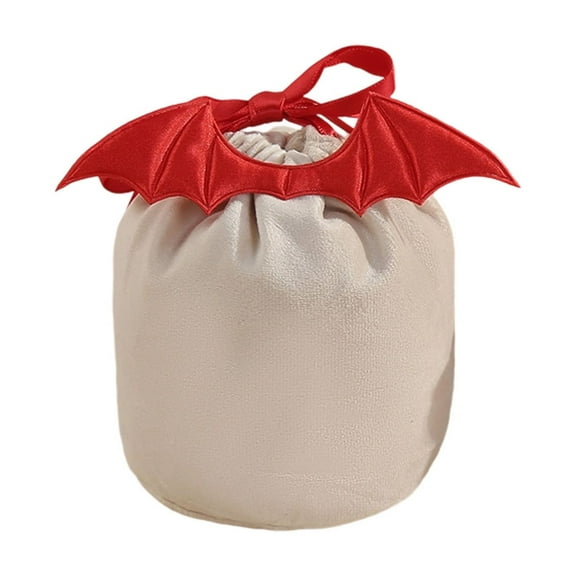 Wdhugt Halloween Velvet Gift Bag In Design A For Candy Storage And Holiday Events Polyester Fabric And Nice Touch 1-Pack Bag For Daily Use And Festive Fun A