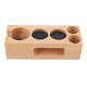 thumbnail image 1 of Soporte de madera para apisonador de café, estación de apisonamiento de café antideslizante de 5 orificios con tapete para cafés y hogares, 1 of 15