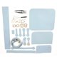 thumbnail image 1 of Kit completo para hacer un bolso bandolera de cuero hecho a mano para mujer Azul, 1 of 9