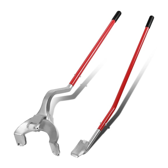 DNA Motoring ZTL-H-0012-RD For 17.5"-24.5" Tires Durable Heavy Duty Steel Mounting Demounting Tool w/Extra Bead Keeper Red