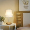 thumbnail image 2 of GJX Lamps for Night Stands Soft Cozy Lighting Led Table Lamp Natural Wooden Base Bedroom Lamps Style 1, 2 of 2