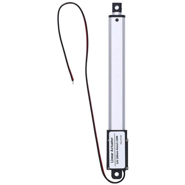DC12V Micro Linear Actuator with Momentary Switch, 100mm Mini Small Internal Limit Switch Low Noise Electric Motion Actuators Waterproofing, Polarity Reverse Switches