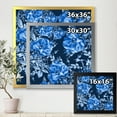 thumbnail image 4 of Designart 'Abstract Blue Wildflowers' Modern Framed Art Print, 4 of 4