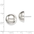thumbnail image 4 of Sterling Silver Polished 16mm Button Earrings (16 X 16) Made In India qe3495, 4 of 5