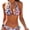 White Leopard Print, variant on SKQIT Women's 2 Piece Bikini Sets Leopard Print Spaghetti Strap Tie Side Bathing Suit Swimsuit Swimwear