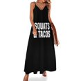 thumbnail image 1 of Sentadillas y tacos - Camiseta divertida de entrenamiento con tacos - Vestido sin mangas de levantamiento de pesas Vestidos de mujer Vestidos de fiesta de lujo para mujer, 1 of 7