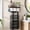 Black With Brown Plank, variant on Large Wall Mounted Towel Rack with Wooden Floating Shelf, Metal Bathroom Towel Holder, Storage Organizer for 6 Large Rolled Towels, Black and Brown Finish