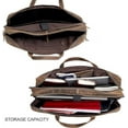 thumbnail image 6 of RUZIOON Full Grain Leather Briefcase For Men Business Travel Fits 17'' Laptop Messenger Bag Office Briefcase Crossbody Travel Bag For Men, 6 of 7