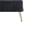 thumbnail image 5 of Home Design Homer King Diamond Tufted and Nailhead Trim Velvet Wingback Platform Bed Frame for Adult, Black, Easy Assembly, 5 of 6
