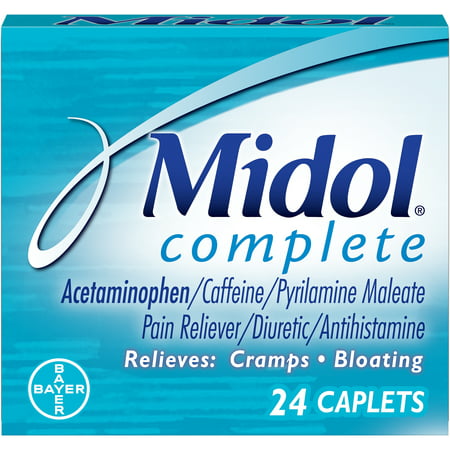 Midol Complete, Menstrual Period Symptoms Relief, Caplets, 24