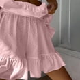 thumbnail image 6 of Hduncf Flowy Shorts for Women Mini Skirts High Elastic Waisted Tiered Smocked Ruffle Skirt Summer Casual Fashion Skorts Pink XXL, 6 of 7