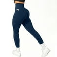 thumbnail image 2 of Feancey Womens Athletic Leggings with Pockets High Waist Tummy Control Yoga Pants Buttery Soft Workout Tights Cozy Casual Skinny Pants Holiday Clearance Navy M, 2 of 4