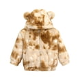 thumbnail image 2 of XXWXYD Kids Girls Toddler Hooded Jacket Fleec𝖾 Lined Sweatshirt Cute 𝖡ear Ears Fuzzy Zip Up Ted𝖽y Coat Winter Hoodie Outerwear Ears Jacket Fuzzy Hoodie, 2 of 8