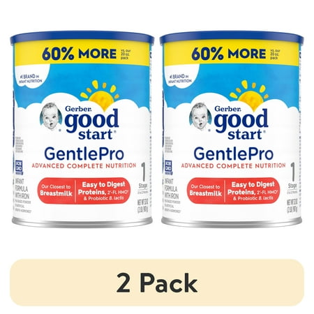 (2 pack) Gerber Good Start GentlePro, Baby Formula Powder with Probiotics, Easy to Digest Proteins, Non-GMO, 32 oz