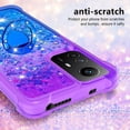 thumbnail image 4 of Slim Fit Phone Case for Redmi Note 12s, Bling Shiny Quicksand Effect TPU Bumper Case with Four Corners Heavy Anti-Fall Protection Case for Redmi Note 12s,Purple Blue, 4 of 14