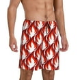 thumbnail image 2 of Wukai Fire Symbols Men’s Short Pajama Pants With Pockets Soft Sleep Pj Shorts for Men-, 2 of 6