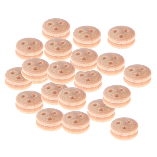 serony 20 Pieces Pulley Blocks Educational Toy Model Use Deadeye Parts to Easy Ship 6mm Wood Color 8mm