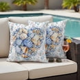 thumbnail image 2 of Outdoor Pillow Cover Marine Life Set of 2 Waterproof Throw Pillowcases Starfish Conch Decorative Patio Furniture Pillows for Couch Garden Indoor & Outdoor Use, 2 of 9