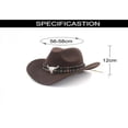 thumbnail image 3 of New Ethnic Style Western Cowboy Hat Women‘s Wool Jazz Cap, 3 of 7