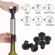 thumbnail image 2 of Tapón de vino y bomba de vacío para vino tinto, protector de vino de acero inoxidable con 6 tapones de vacío para botellas de vino, materiales de calidad alimentaria para mantener el vino, 2 of 5