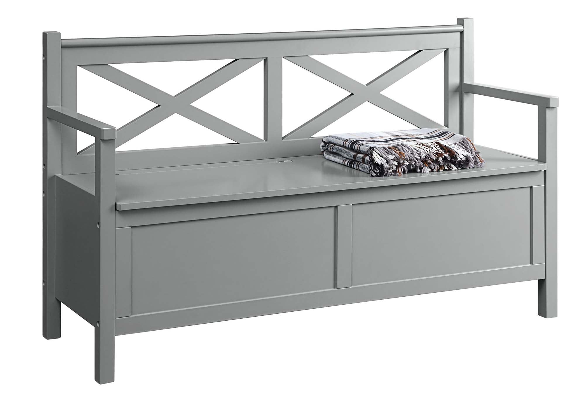 Convenience Concepts Oxford Storage Bench White Walmart Com Walmart Com