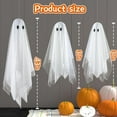 thumbnail image 3 of Hanging Ghost Pendant with Remote Control Lighting - 3pcs Halloween Decoration for Home, Porch, Yard & Party, Adjustable Light Modes, Battery-Operated, Suitable for Indoor & Outdoor Use, White, 3 of 7