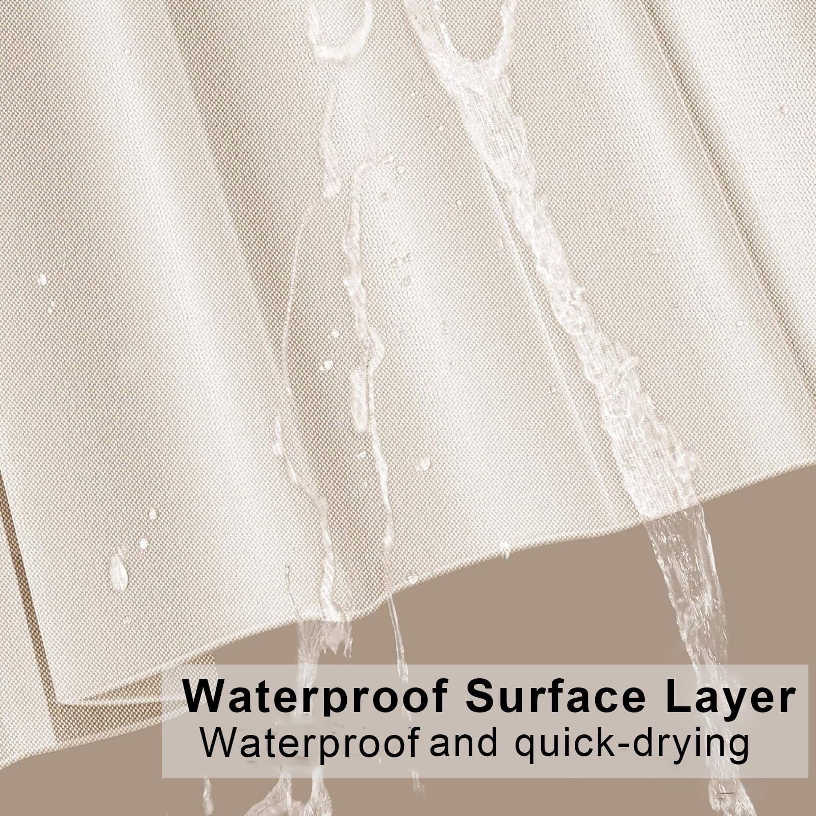 Polyester Shower Curtain, 72" x 72", Magnetic Folding, Waterproof