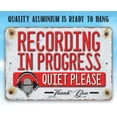 thumbnail image 5 of Metal Sign - Quiet Recording Studio - Durable Metal Sign - Use Indoor/Outdoor - Great Recording Studio Sign and Gift to Artists Under $25 (12" x 18"), 5 of 5