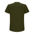thumbnail image 5 of KHONTS Men's Henley Collared Shirts Slim Fit Short Sleeve Fashion Tops Tee Basic Classic Summer V-Neck T Shirts Army Green S, 5 of 5